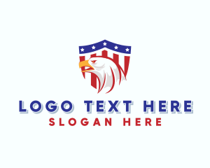 Nation - American Eagle Shield logo design