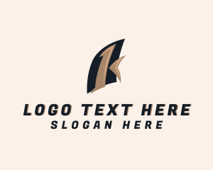 Logistics - Freight Delivery Letter K logo design