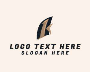 Forwarding - Freight Delivery Letter K logo design