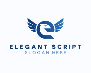 Security Eagle Letter E logo design