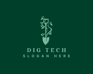 Dig - Gardening Shovel Planting logo design