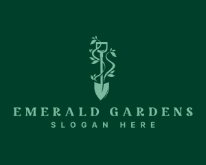 Gardening Shovel Planting logo design