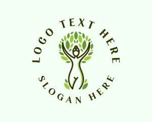 Ecology - Nature Woman Tree Beauty logo design
