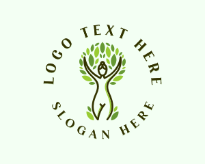 Organic - Nature Woman Tree Beauty logo design