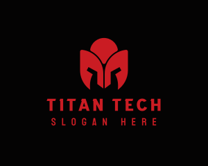 Tulip Spartan Helmet logo design