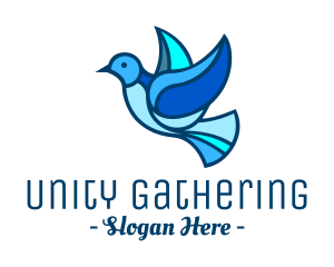 Congregation - Blue Mosaic Bird logo design