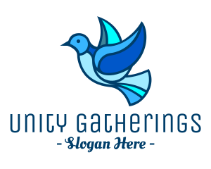 Congregation - Blue Mosaic Bird logo design