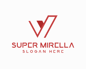 Minimalist - Business Slant Letter V logo design