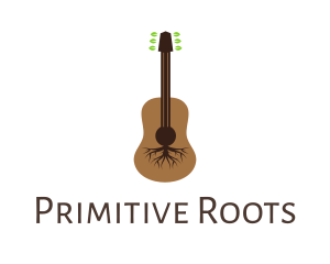 Leaf Roots Guitar logo design