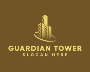 Skyscraper Building Construction logo design