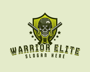 Military Skull Gun logo design