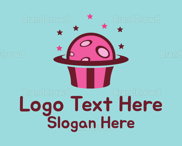 Space Cupcake Muffin Logo