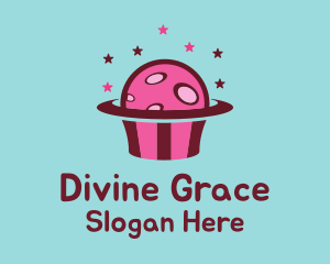 Space - Space Cupcake Muffin logo design