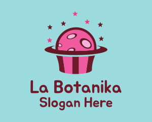 Bake - Space Cupcake Muffin logo design