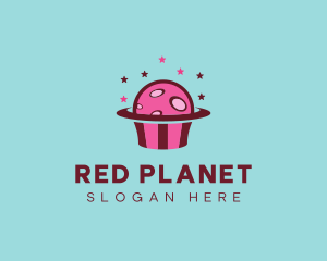 Space Cupcake Muffin logo design