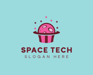 Space Cupcake Muffin logo design