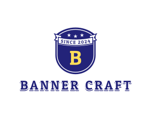 Banner Shield Protection logo design