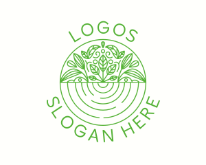 Horticulture - Organic Leaf Emblem logo design