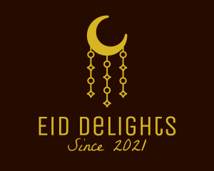 Eid - Muslim Moon Decoration logo design