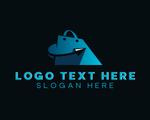 Online Shop - Shopping Bag Online Sale logo design