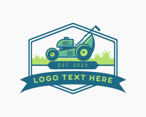 Yard Care - Lawn Mower Landscaping Machine logo design
