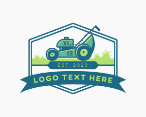 Gardening - Lawn Mower Landscaping Machine logo design