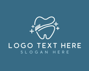 Dental Implant - Tooth Brush Dental logo design
