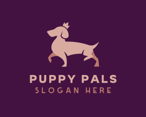 Puppy - Crown Dog Puppy logo design