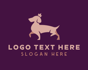 Canine - Crown Dog Puppy logo design