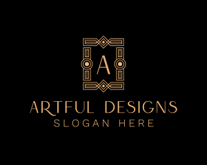 Fancy Art Deco Hotel logo design