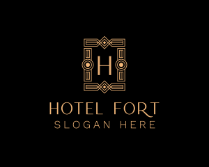 Fancy Art Deco Hotel logo design