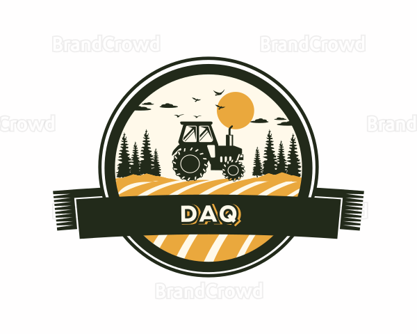 Farm Tractor Field Logo