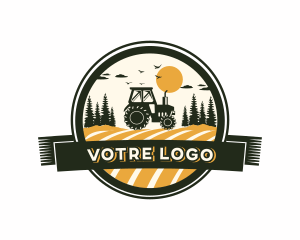 Farm Tractor Field Logo