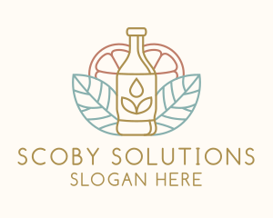 Scoby - Nature Leaf Bottle Extract logo design