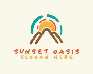 Sunrise Mountain Adventure logo design