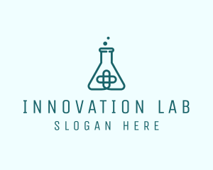 Medical Lab Flask logo design