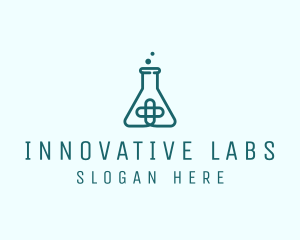 Medical Lab Flask logo design