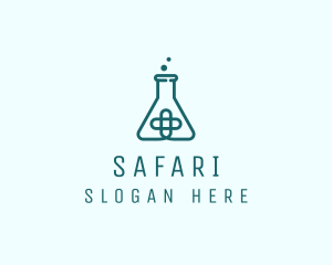 Cross - Medical Lab Flask logo design