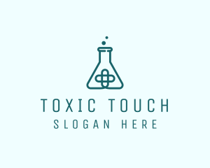 Medical Lab Flask logo design