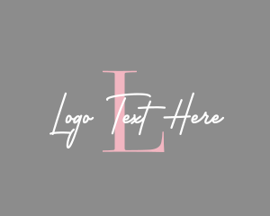 Vlog - Handwriting Feminine Business logo design