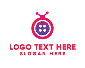 Ladybug - Bug Insect Button logo design