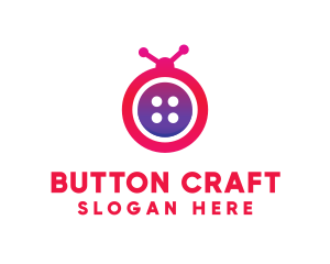 Bug Insect Button logo design