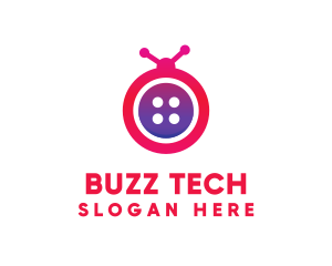 Bug Insect Button logo design