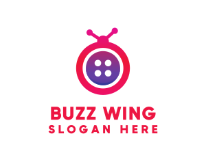 Bug Insect Button logo design