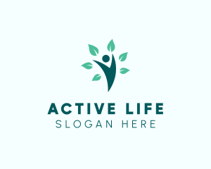 Healthy Lifestyle Fitness Logo