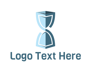 Time - Protect Hourglass Time logo design