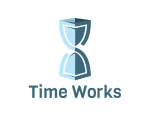 Time - Protect Hourglass Time logo design