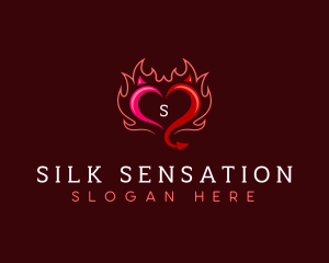 Sensual - Naughty Heart Devil logo design