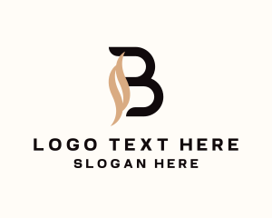 Letter B - Simple Swoosh Wave logo design