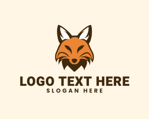 Head - Fox Feline Head logo design